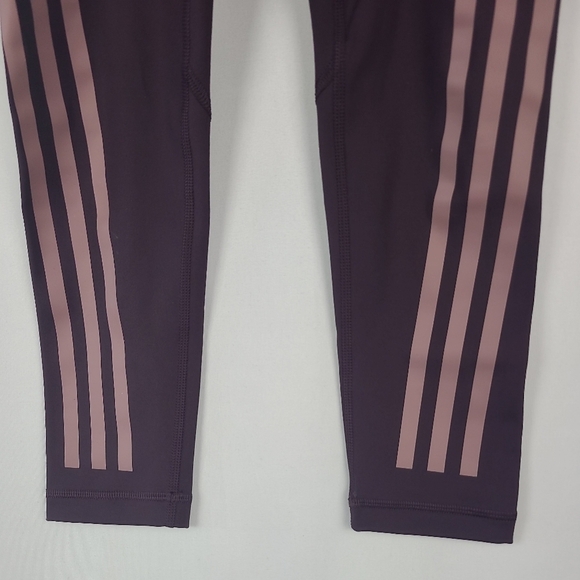 NEW Adidas Women OPT ICON Tights Running maroon purple Bottom Sz XS NWT - Picture 3 of 7